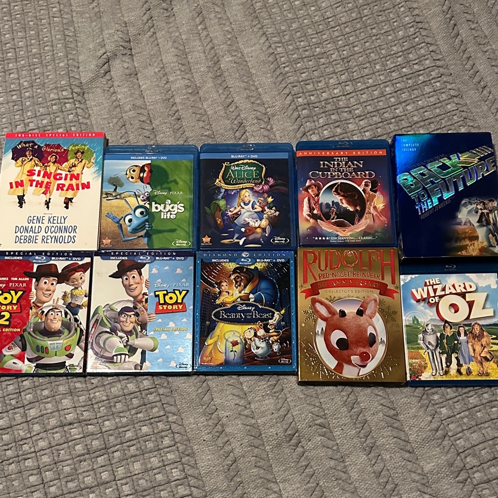 Classic Family Movie Disney & others Blu-ray/DVD Lot of 10
